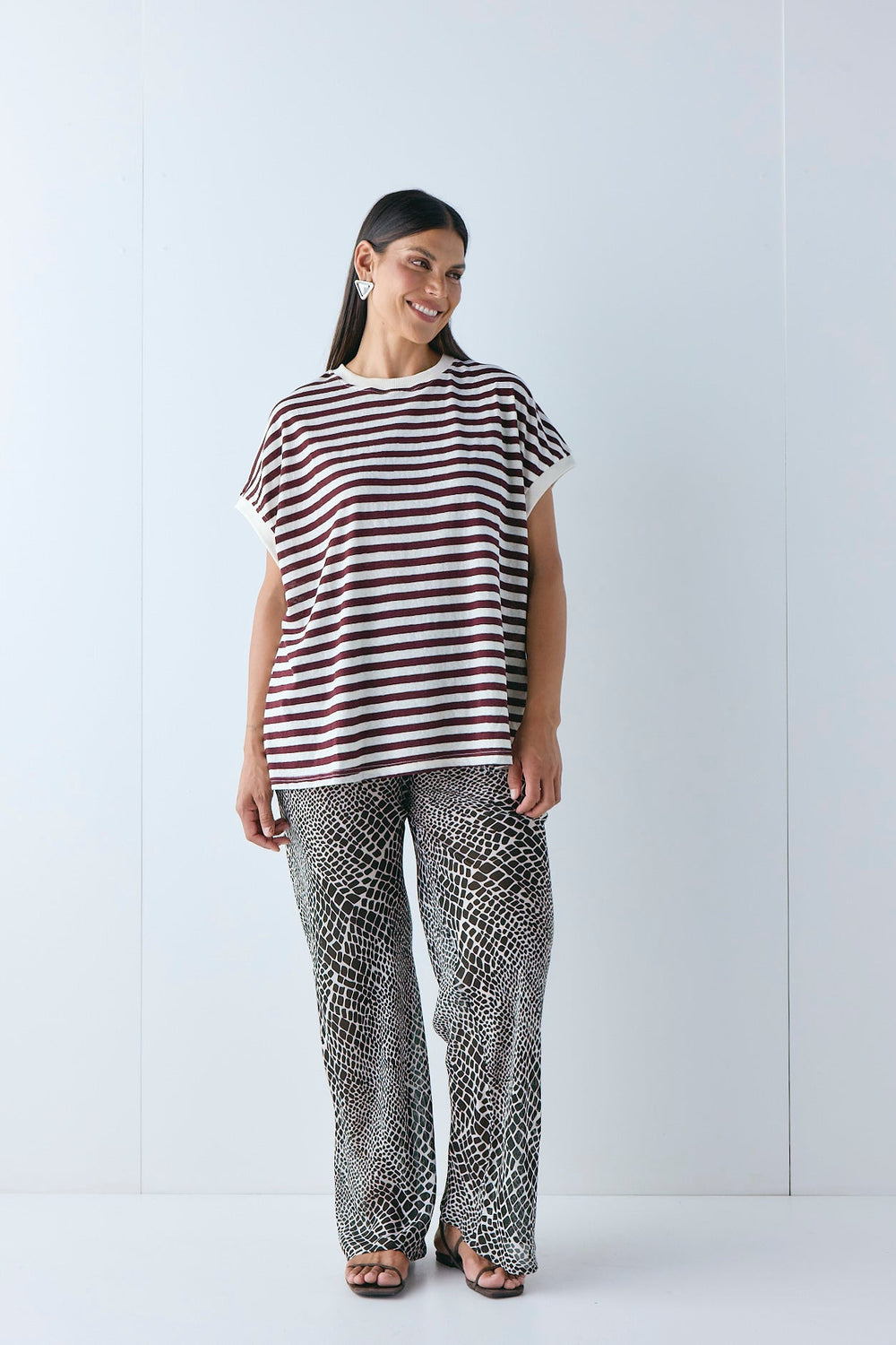 Lori Tank Wine Stripe | VRG GRL online