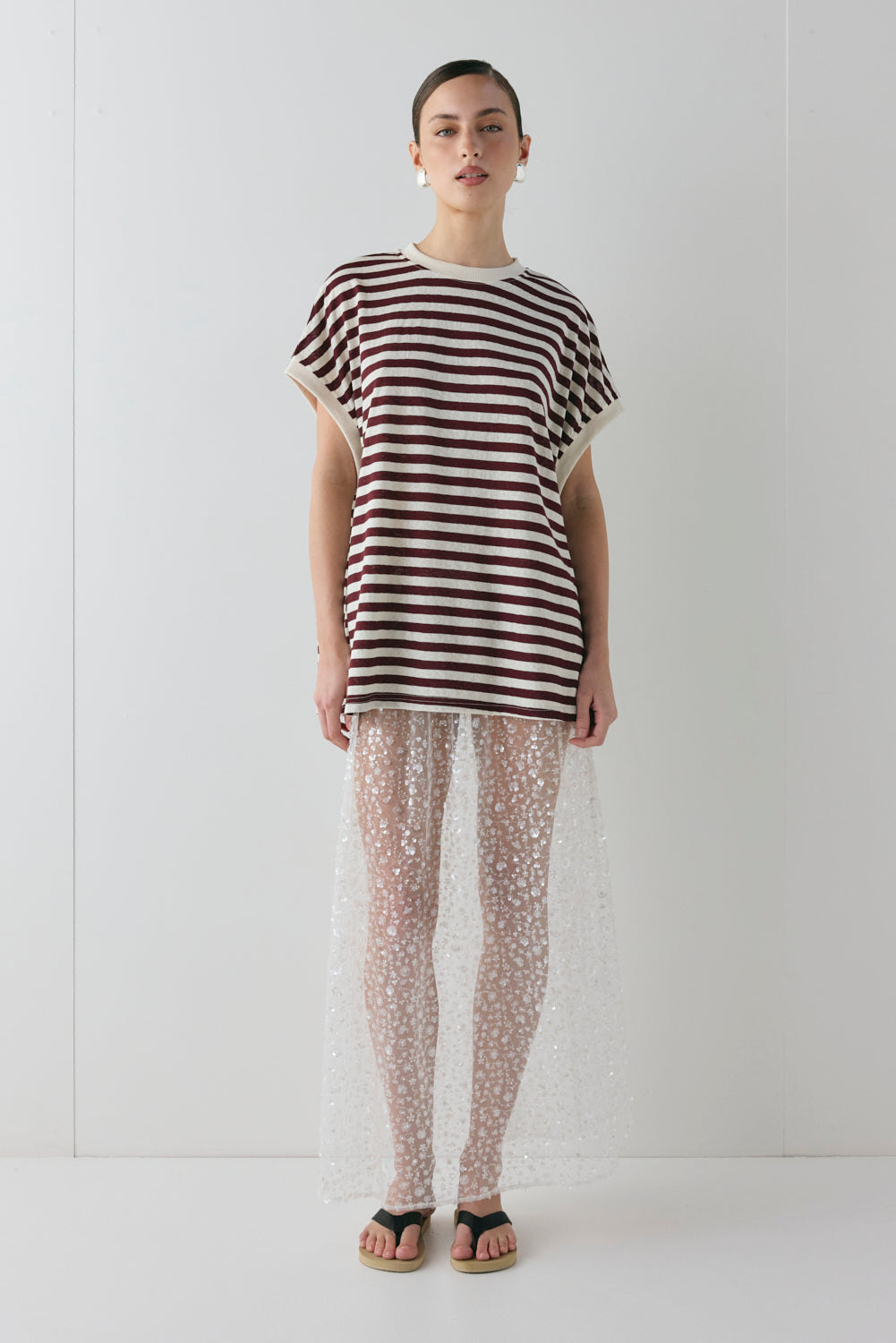 Lori Tank Wine Stripe | VRG GRL online