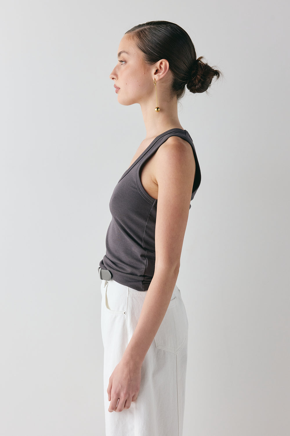 Cora Tank Charcoal | VRG GRL sale