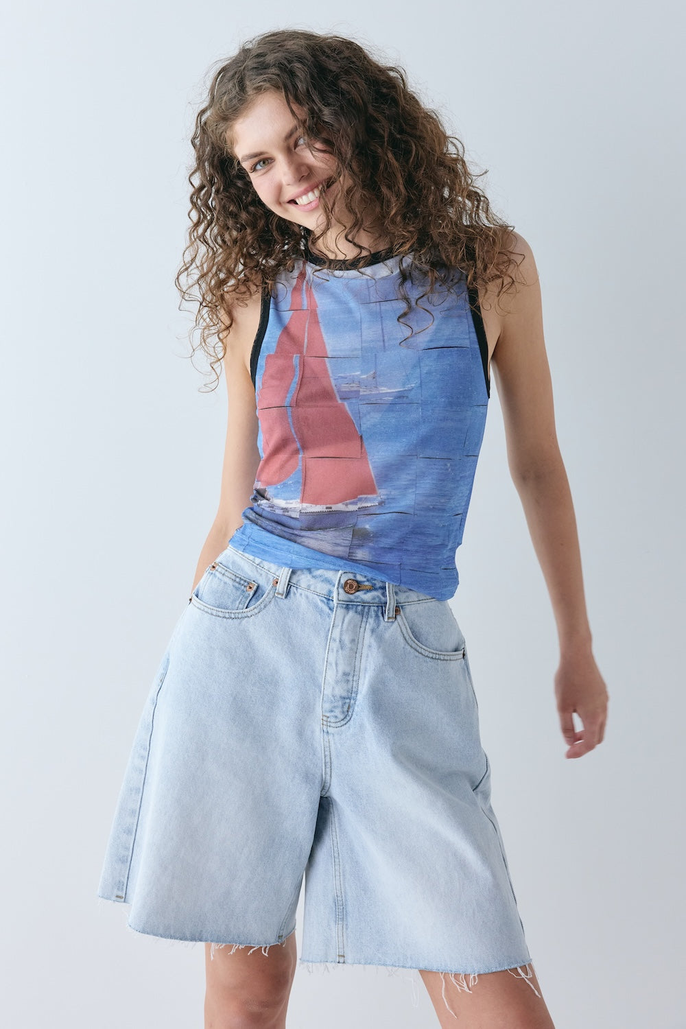 Alexia Mesh Top Sail | VRG GRL discount