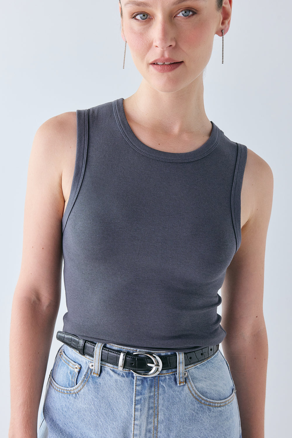 Mona Tank Charcoal | VRG GRL near me