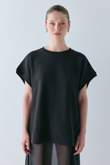 Lori Waffle Tank Black | VRG GRL on sale