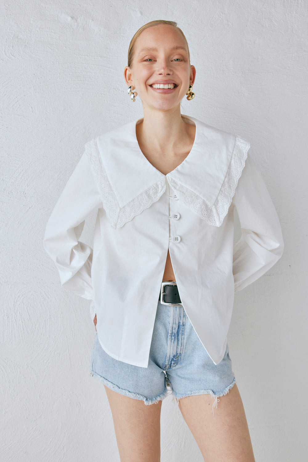 Mae Blouse White | VRG GRL on sale