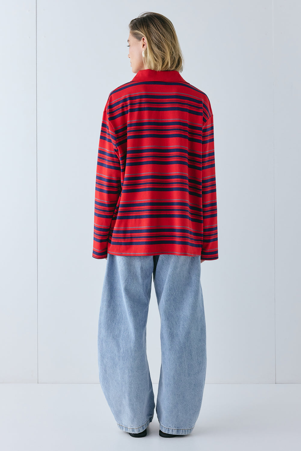 Kinsley Polo Red Stripe | VRG GRL discount