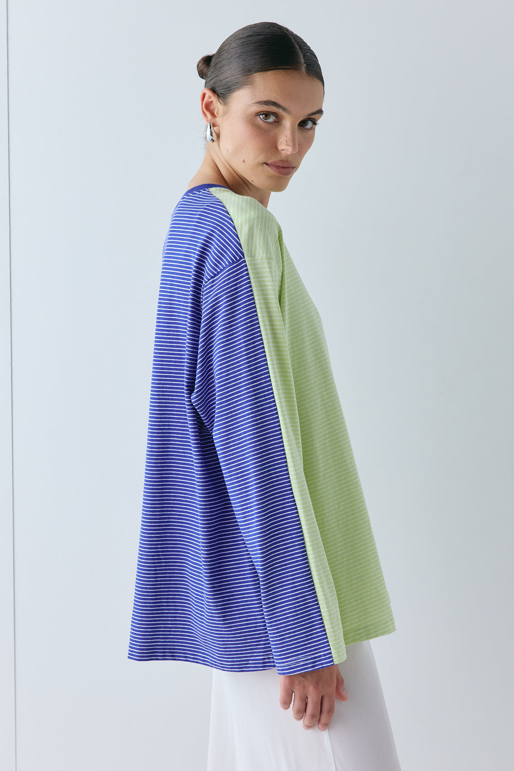 Willow Long Sleeve Tee Lime Stripe | VRG GRL online