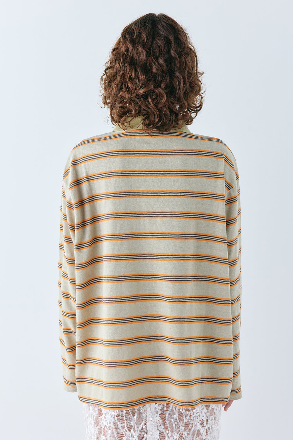 Kinsley Polo Orange Stripe | VRG GRL sale