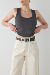 Aston High Rise Denim Jeans Cream | VRG GRL US