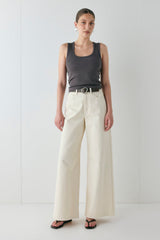 Aston High Rise Denim Jeans Cream | VRG GRL US