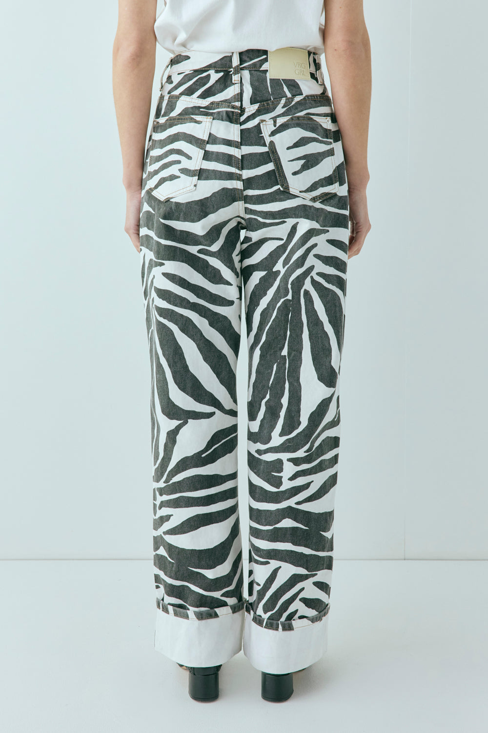 Manon Mid Rise Denim Jeans Zebra | VRG GRL near me