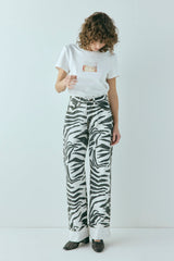 Manon Mid Rise Denim Jeans Zebra | VRG GRL near me