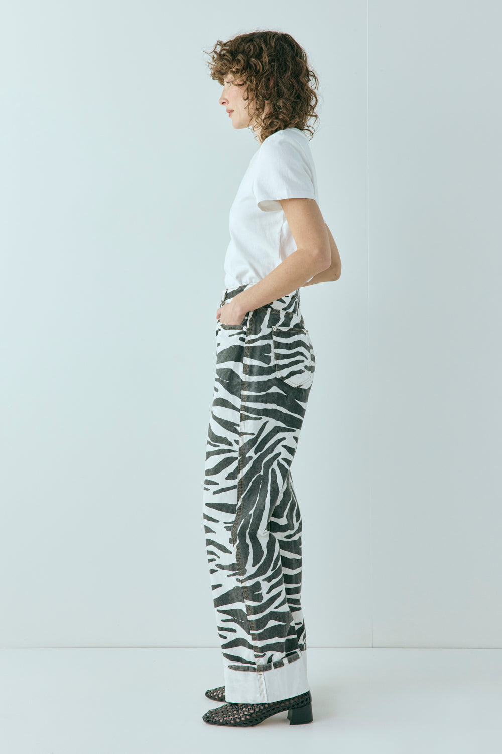 Manon Mid Rise Denim Jeans Zebra | VRG GRL near me