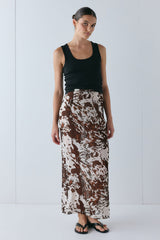 Devyn Sheer Midi Skirt Wildstock | VRG GRL on sale