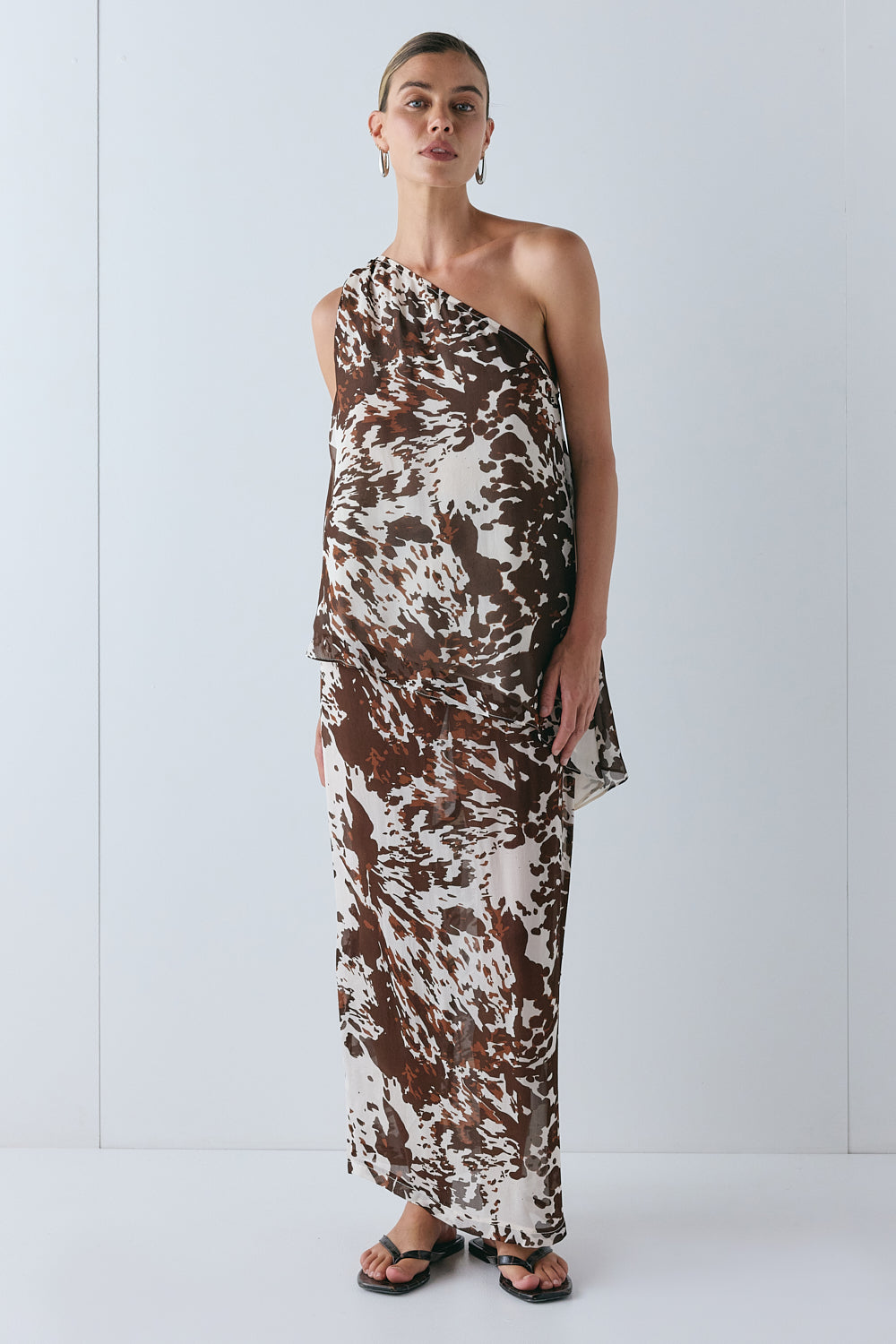 Devyn Sheer Midi Skirt Wildstock | VRG GRL on sale