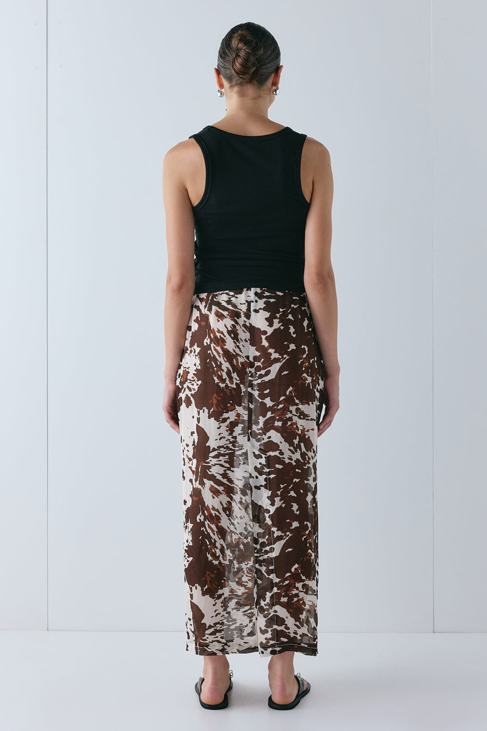 Devyn Sheer Midi Skirt Wildstock | VRG GRL on sale
