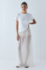 Laine Sheer Maxi Skirt Cream | VRG GRL near me