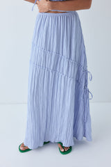 Elise Midi Skirt Crinkle Blue | VRG GRL online