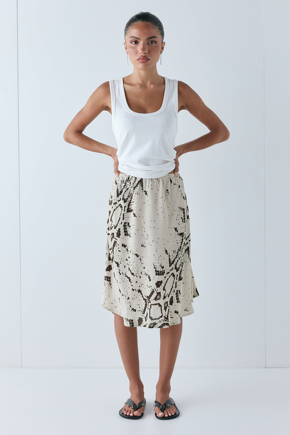 Marcia Midi Skirt Snake | VRG GRL sale