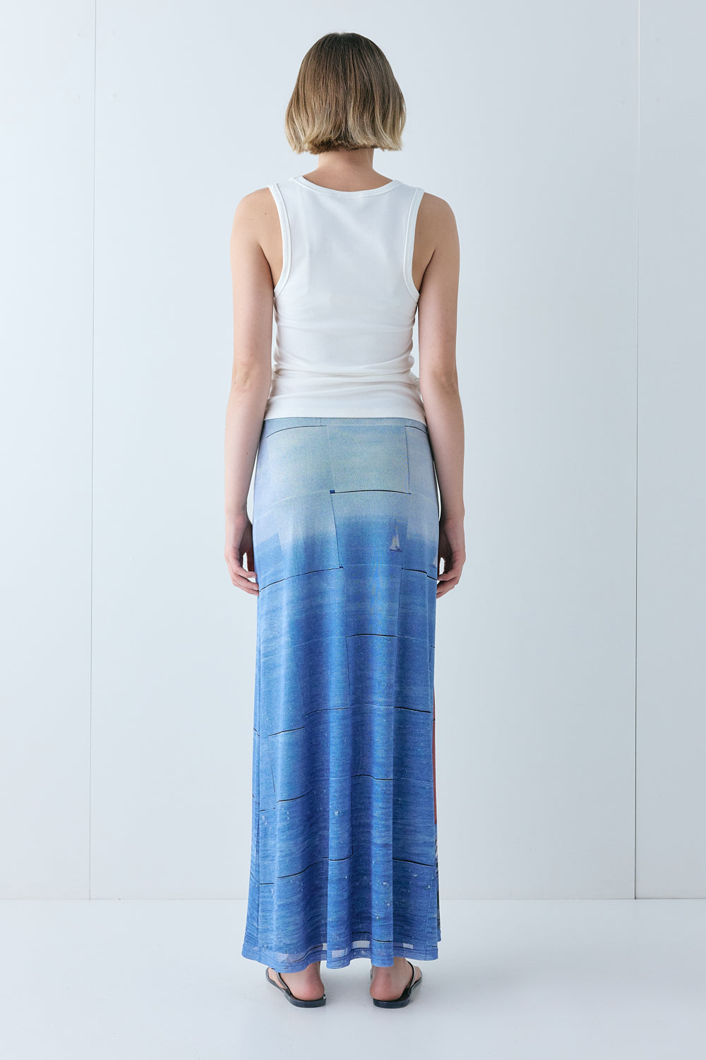 Elara Mesh Maxi Skirt Sail | VRG GRL discount