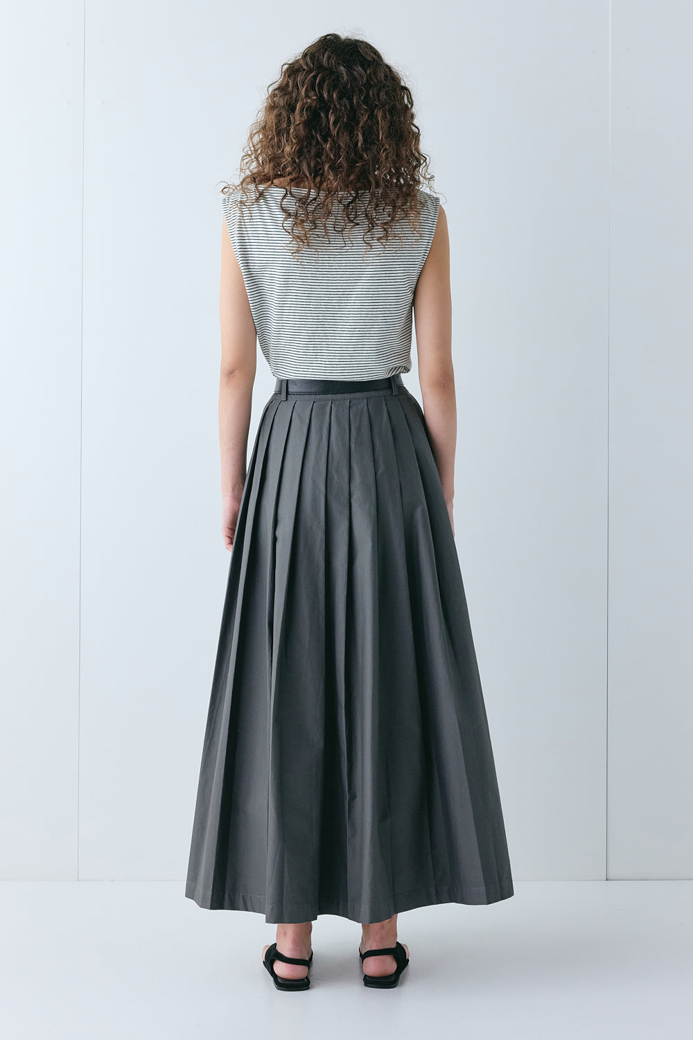 Delphi Maxi Skirt Charcoal | VRG GRL sale
