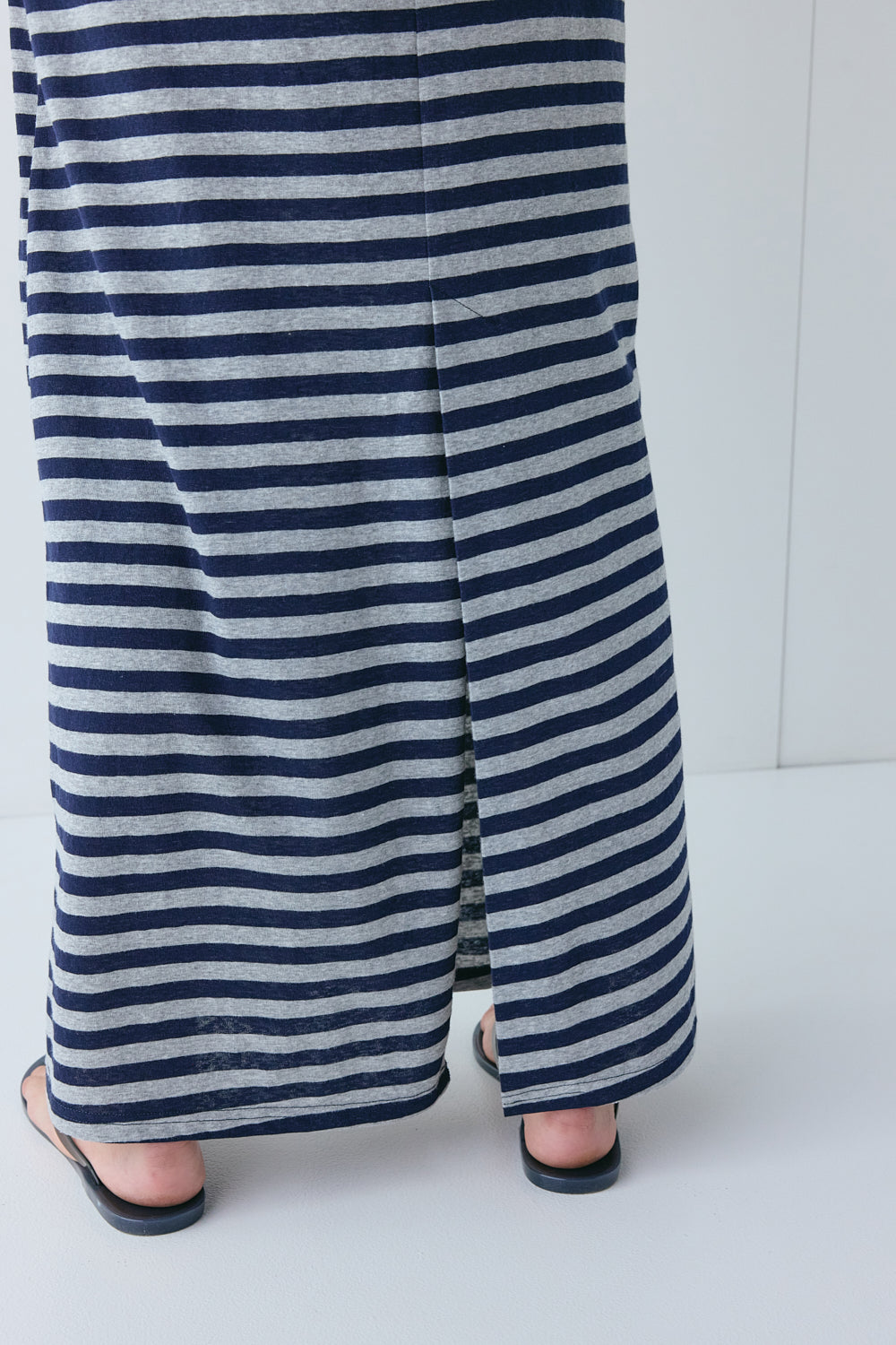 Tamsin Maxi Skirt Navy Stripe | VRG GRL US