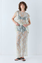 Devyn Sequin Midi Skirt Lace | VRG GRL discount