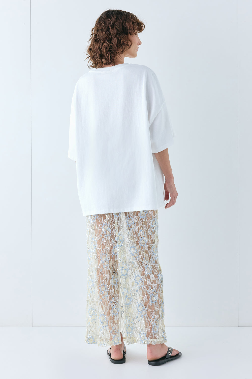 Devyn Sequin Midi Skirt Lace | VRG GRL discount