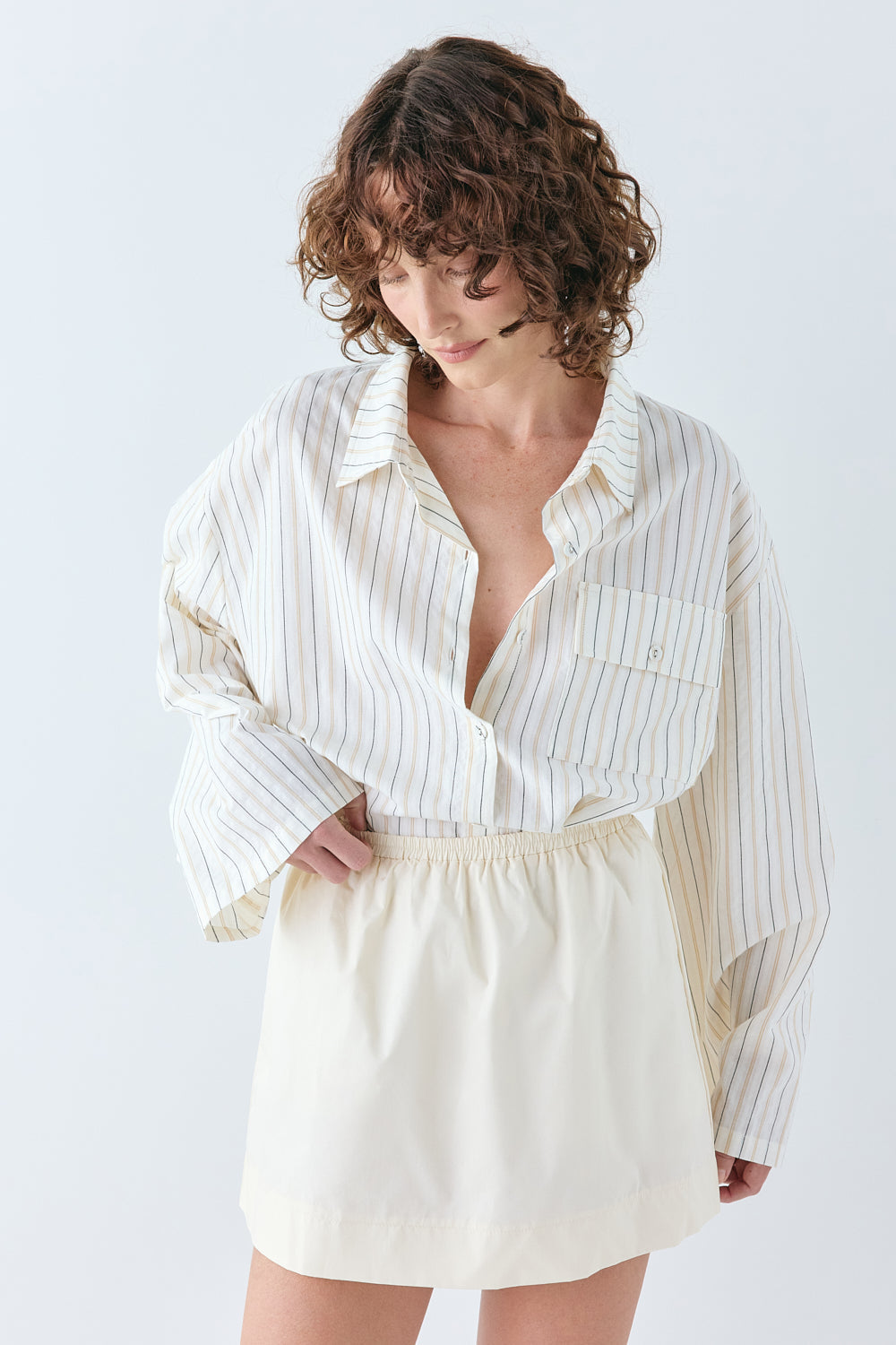Elka Mini Skirt Cream | VRG GRL online