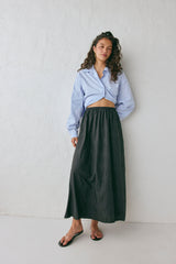Solara Midi Skirt Black | VRG GRL sale