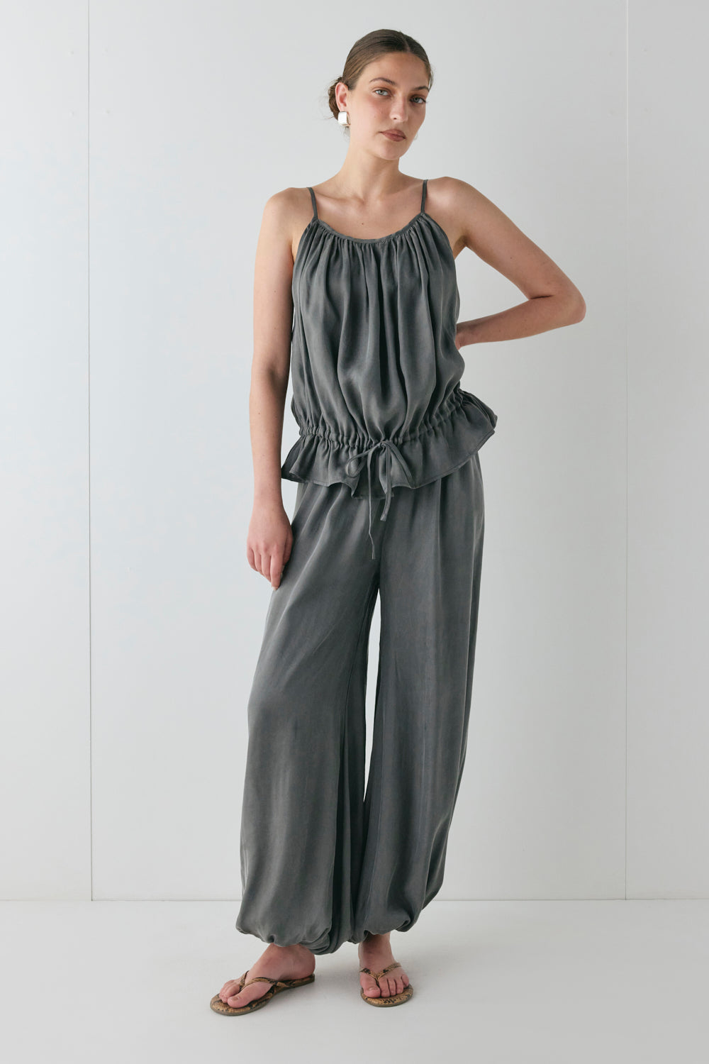Tara Pants Slate | VRG GRL on sale