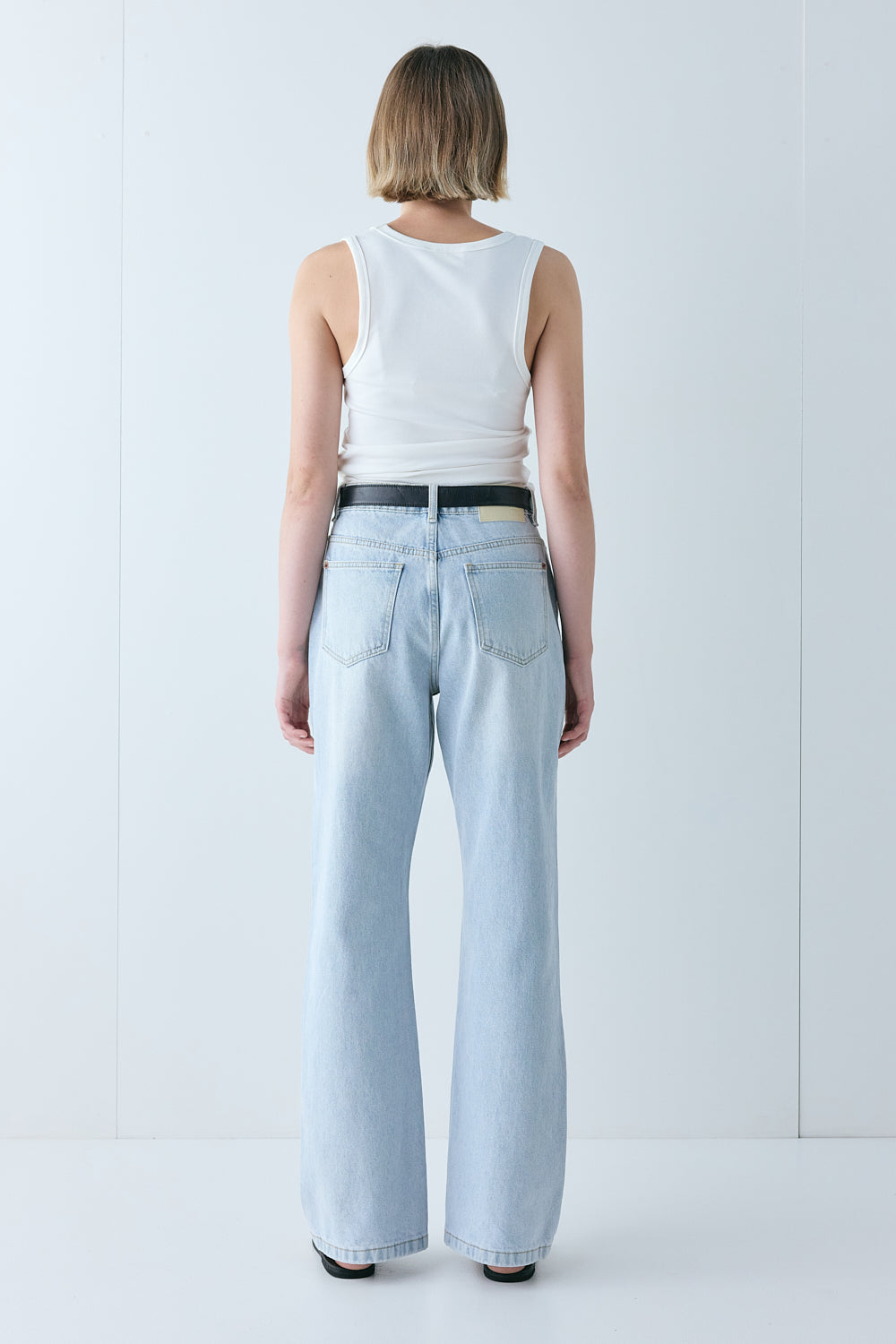 Franca High Rise Denim Jeans Washed Blue | VRG GRL discount