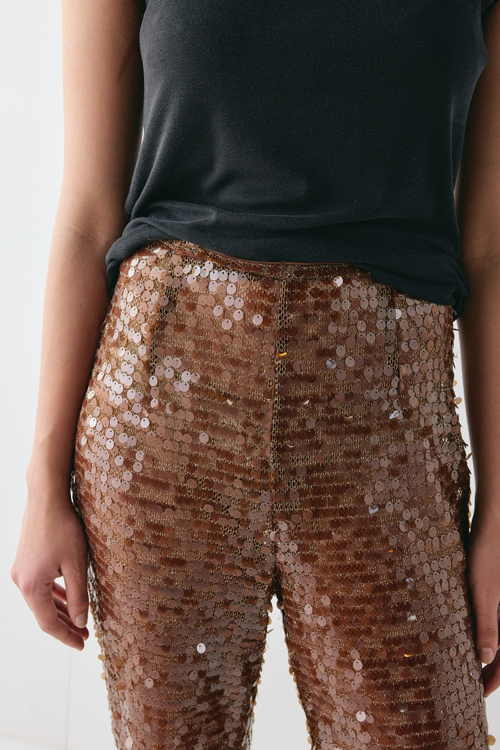 Eden Sequin Pants Brown | VRG GRL near me