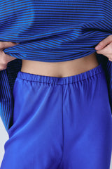 Remi Satin Pants Cobalt | VRG GRL sale