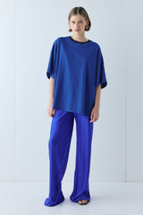Remi Satin Pants Cobalt | VRG GRL sale