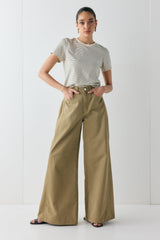Hart High Rise Denim Jeans Khaki | VRG GRL for sale