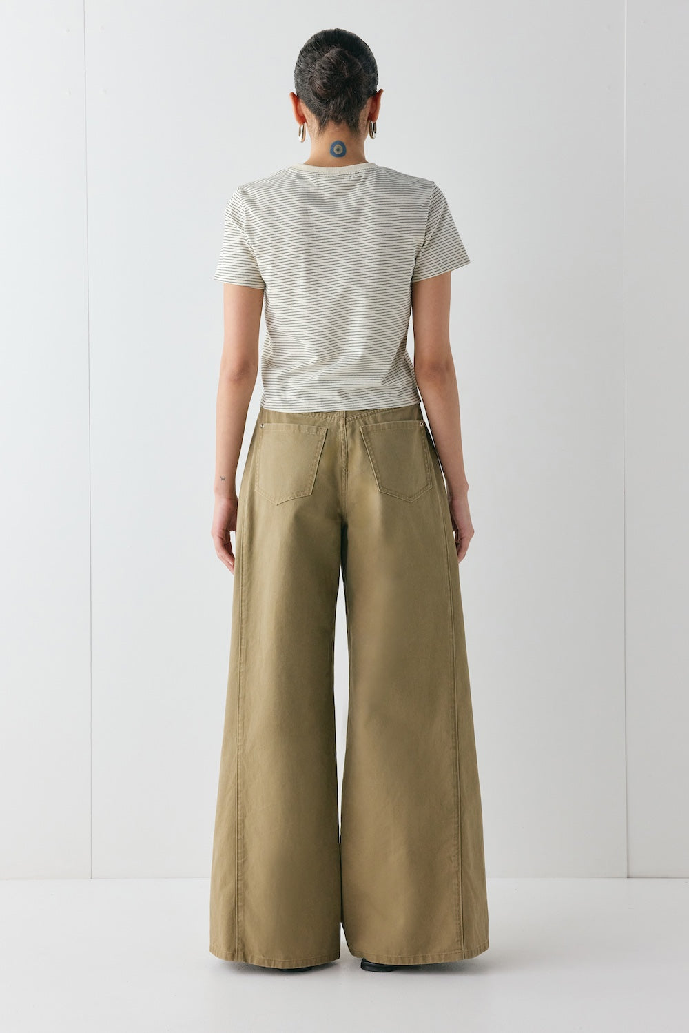 Hart High Rise Denim Jeans Khaki | VRG GRL for sale