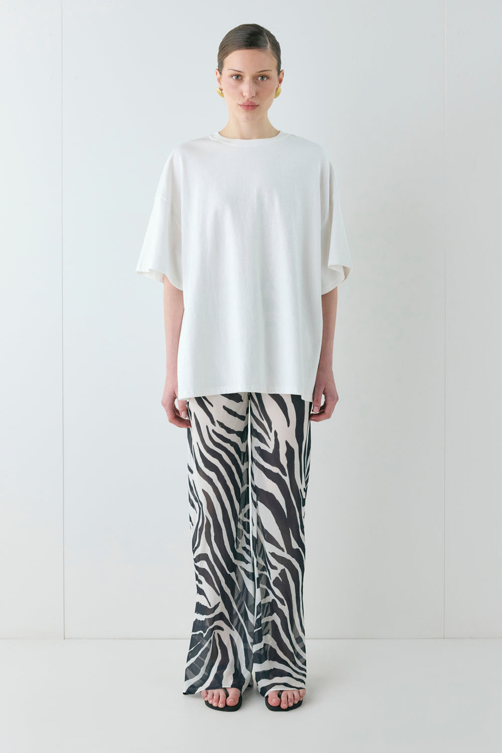 Remi Sheer Pants Zebra | VRG GRL sale