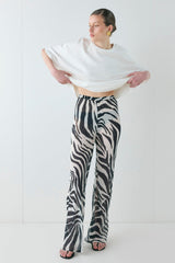 Remi Sheer Pants Zebra | VRG GRL sale