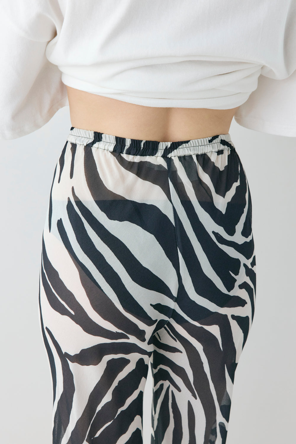 Remi Sheer Pants Zebra | VRG GRL sale