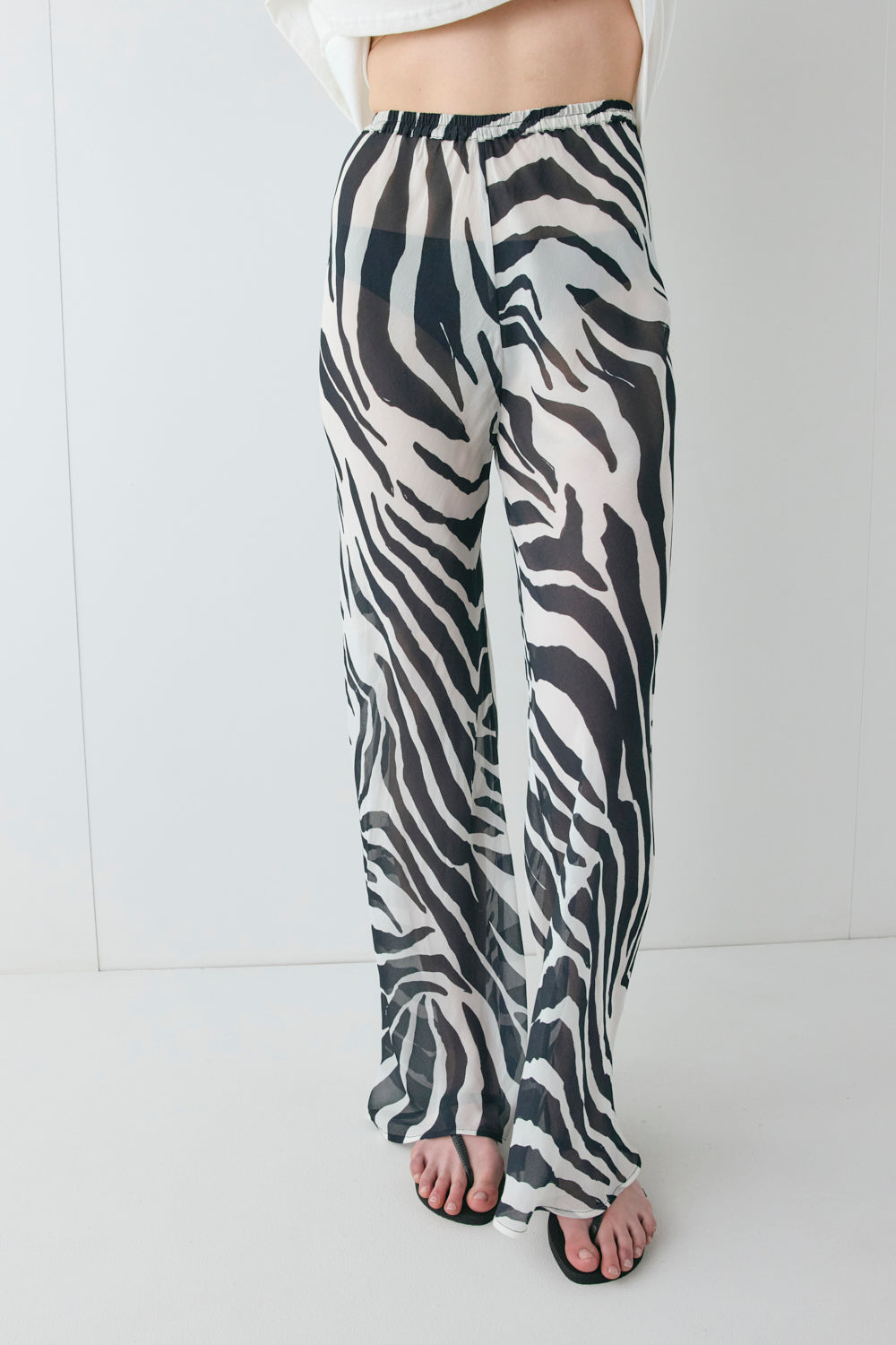 Remi Sheer Pants Zebra | VRG GRL sale