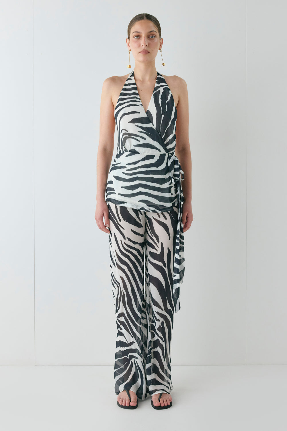 Remi Sheer Pants Zebra | VRG GRL sale