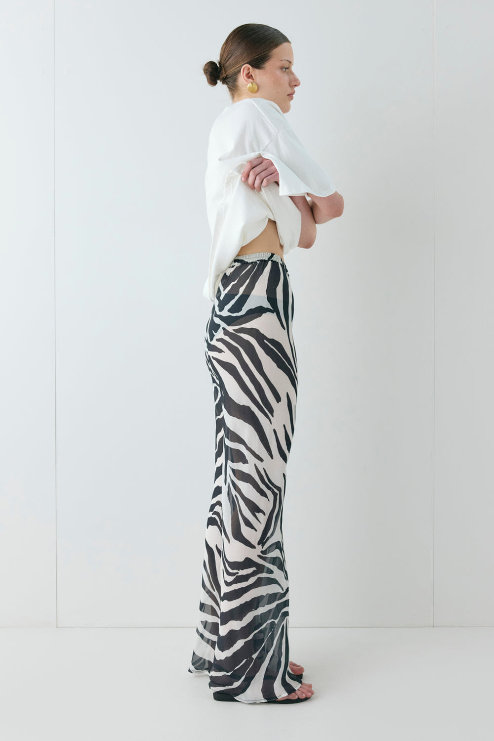Remi Sheer Pants Zebra | VRG GRL sale