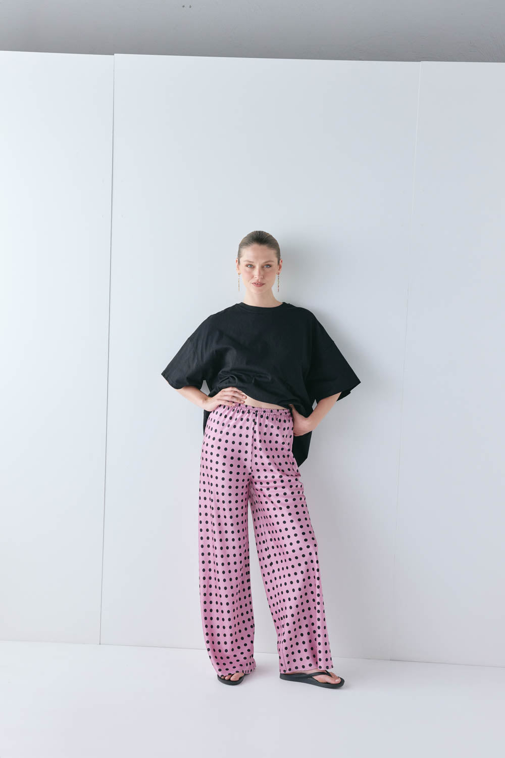 Remi Satin Pants Polka Dot | VRG GRL online