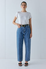Lenah High Rise Denim Jeans Blue | VRG GRL for sale