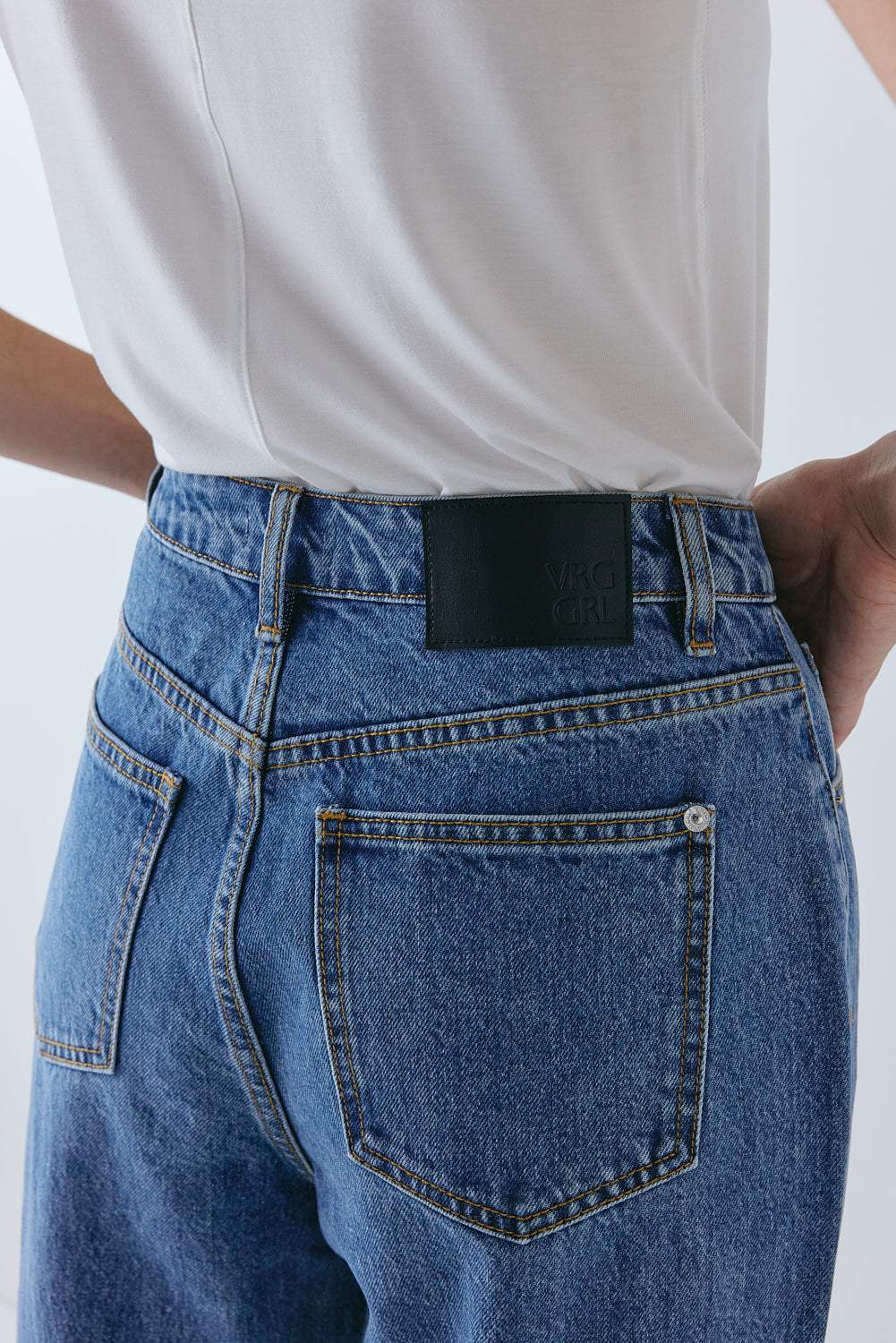 Lenah High Rise Denim Jeans Blue | VRG GRL for sale