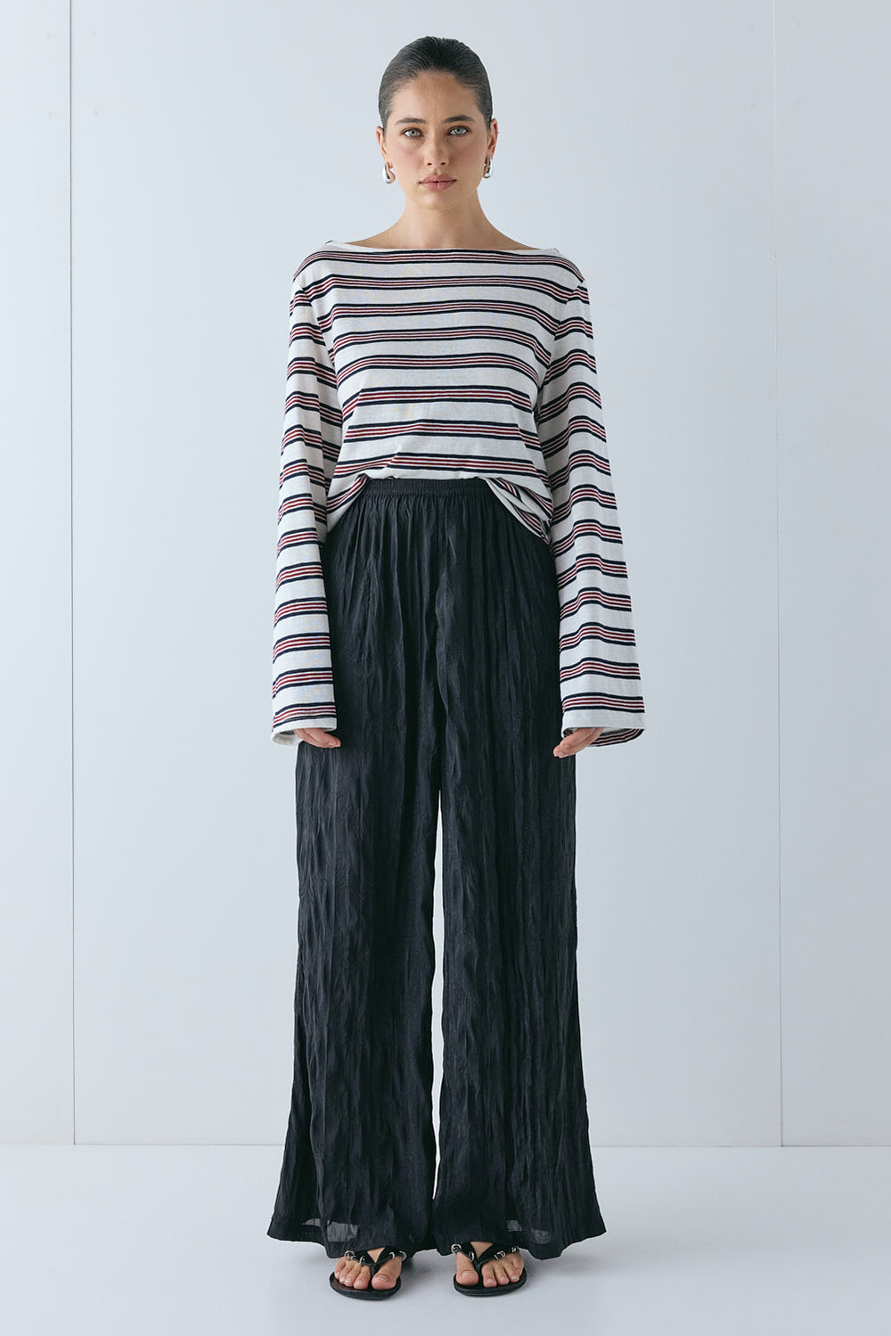 Raya Pants Crinkle Black | VRG GRL discount