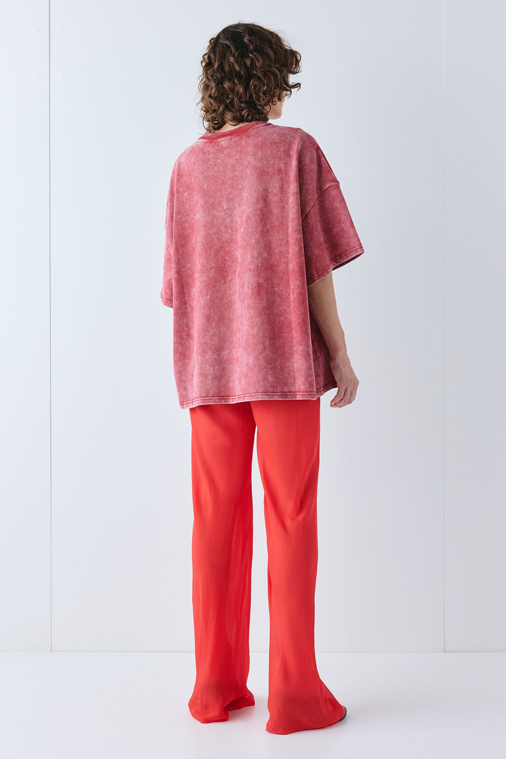 Remi Sheer Pants Red | VRG GRL online