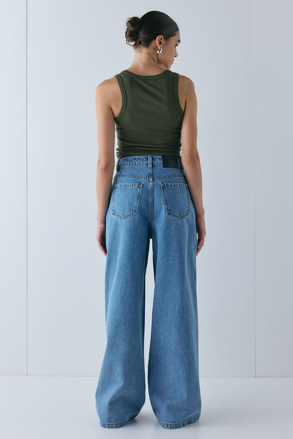 Hayden High Rise Denim Jeans Blue | VRG GRL for sale