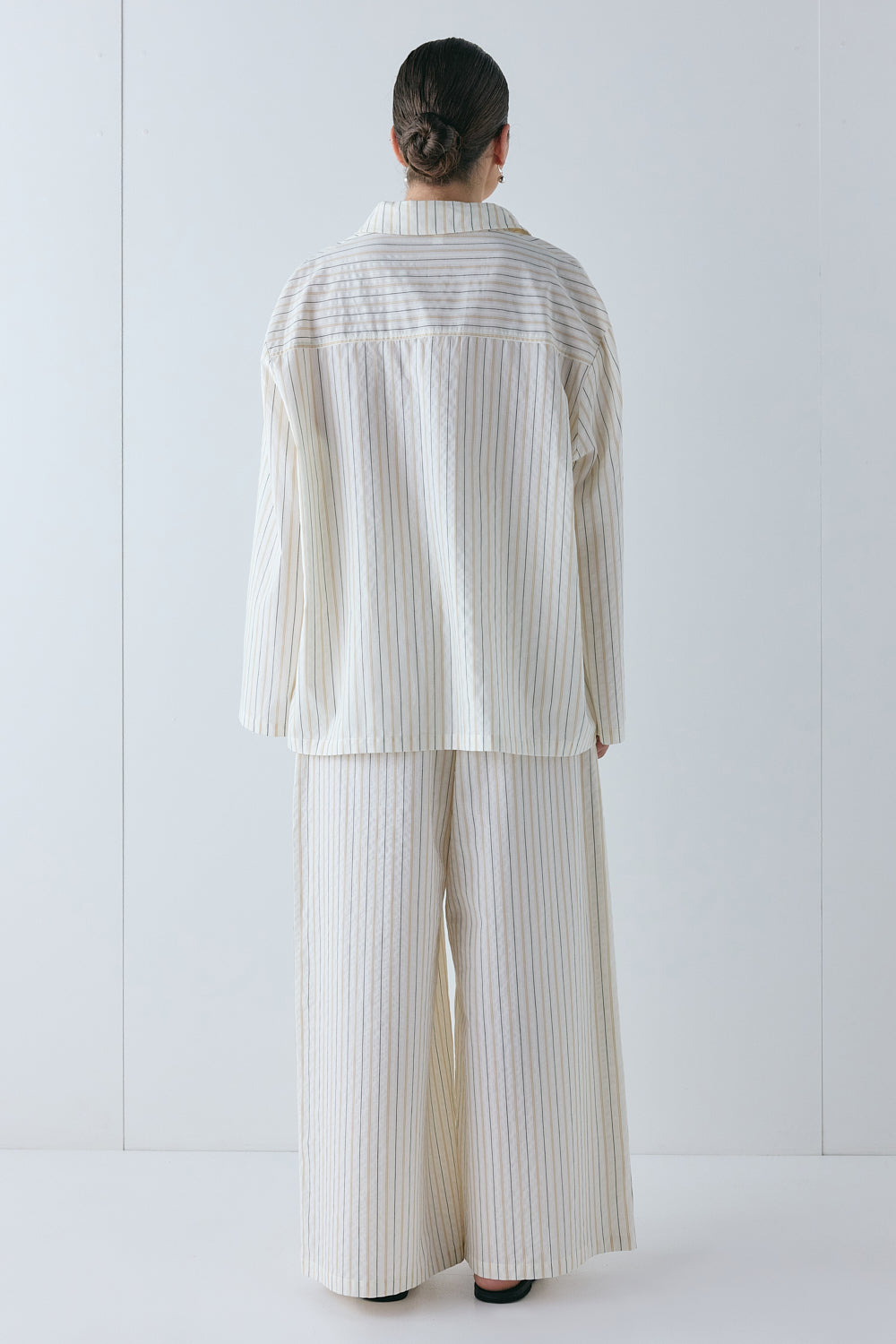 Drew Pants Cream Stripe | VRG GRL US