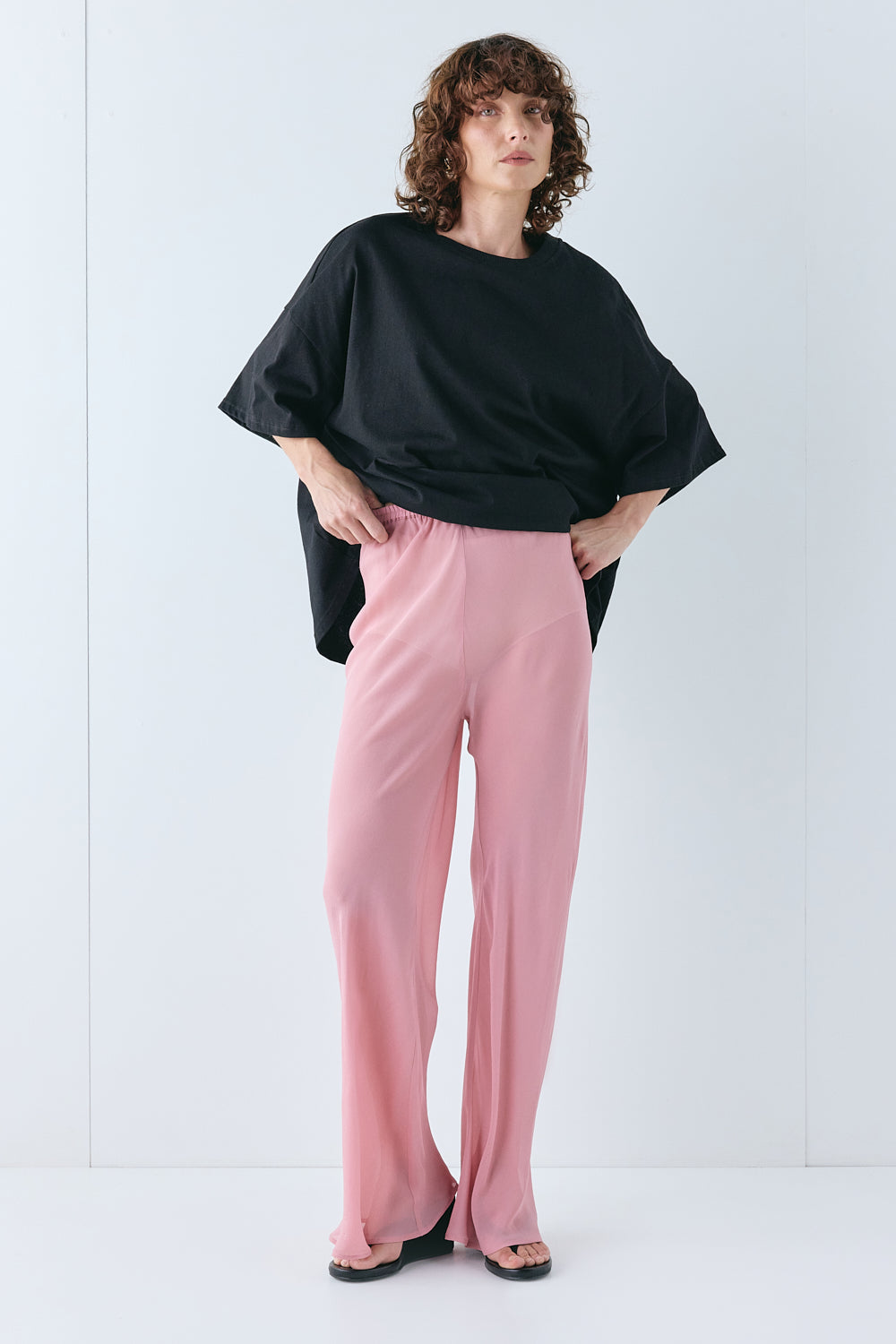 Remi Sheer Pants Pink | VRG GRL discount