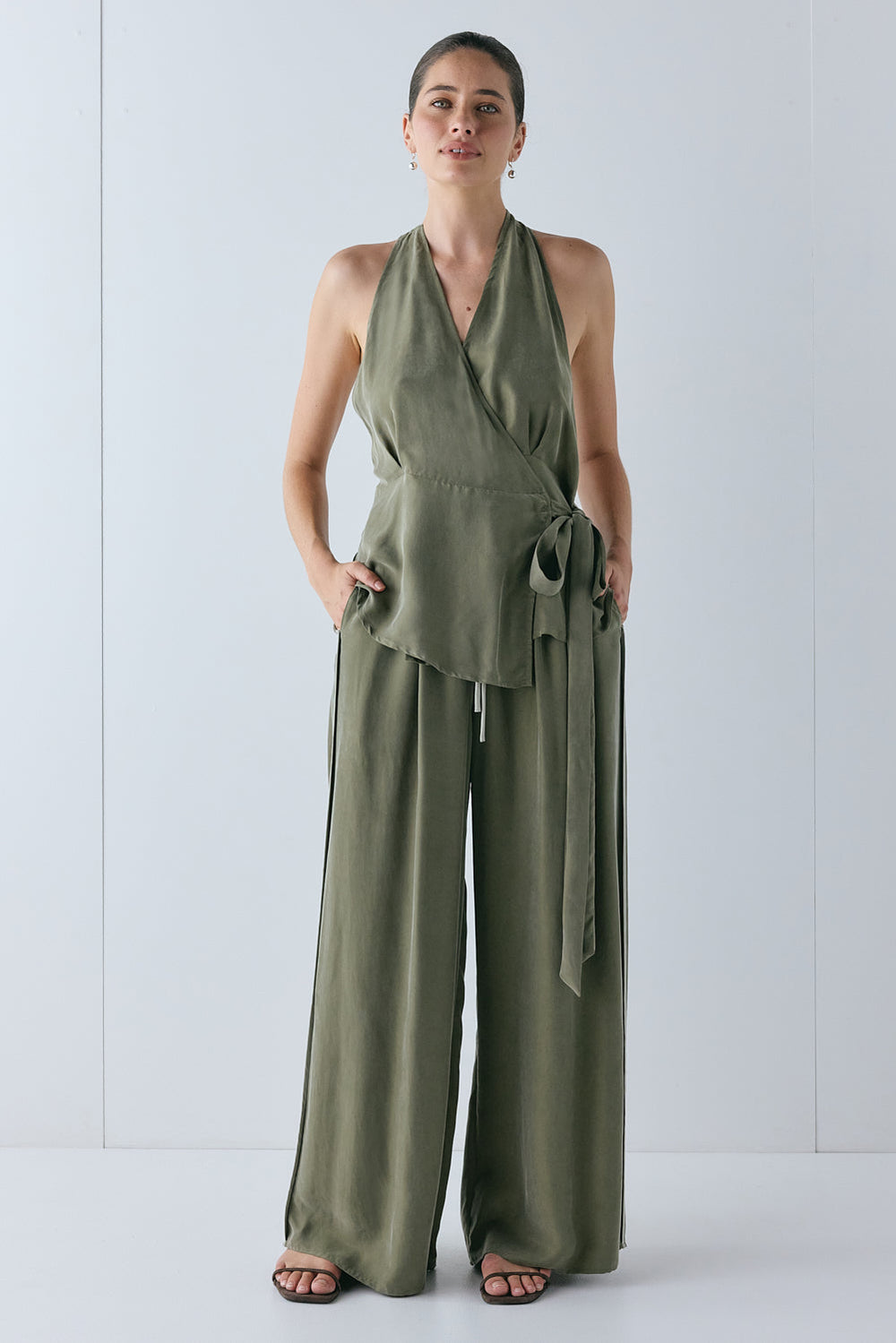 Moonscapes Pants Olive | VRG GRL near me